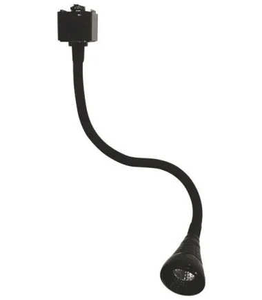 ΣΠΟΤ ΡΑΓΑΣ FLEXIBLE 2 ΓΡΑΜΜΩΝ 3W 28cm 4000K ΜΑΥΡΟ PLUS